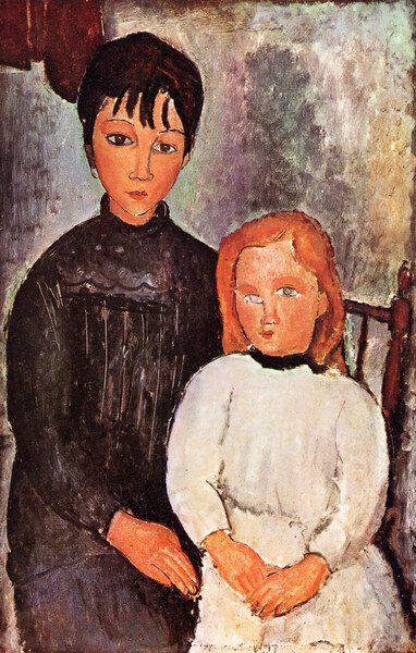 Modigliani - Two children by Modigliani